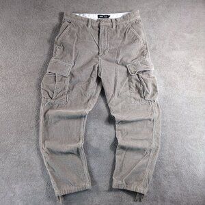 Vans Service Cargo Corduroy Pants Loose Tapered Fit Tan Mens Size 31 Skater